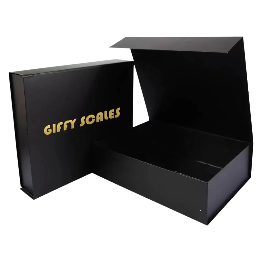 custom magnetic closure rigid boxes logo