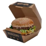custom printed burger packaging boxes logo