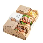 wholesale kraft sandwich food boxes custom